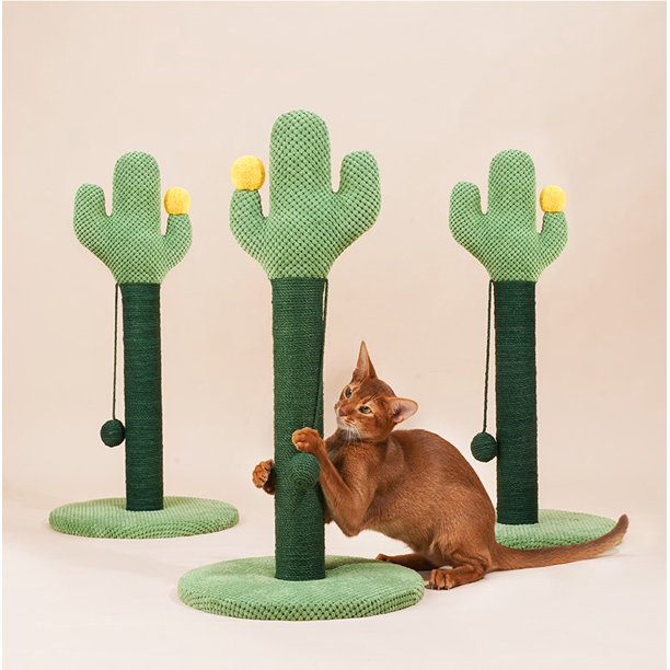 ZEZE Desert Cactus Tree Woven Rope CAT Scratcher